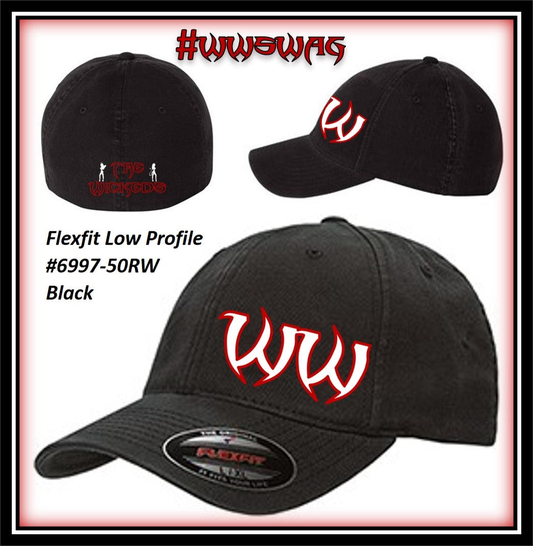 WW #6997 Structured Flexfit Hat Crown Swag – - Profile Low